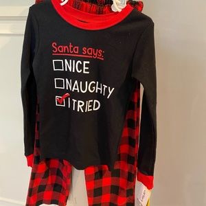 Carters “Naughty/Nice” pajama set